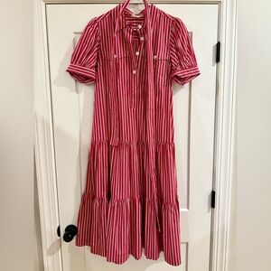 Red and White Striped Dress